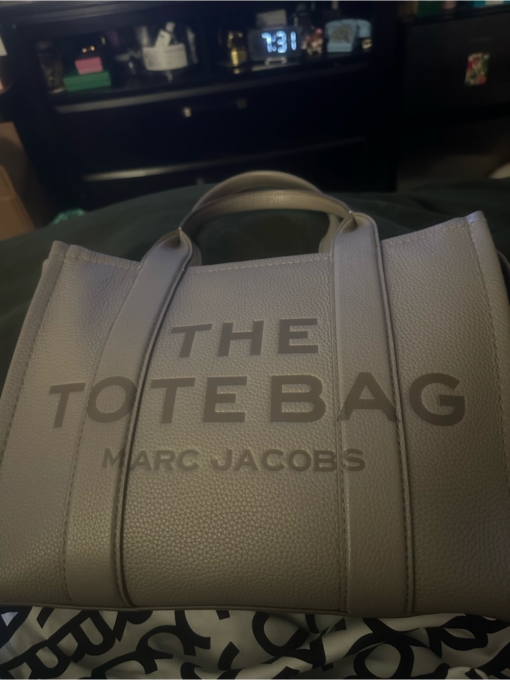 Marc Jacobs Black and White Graphic Logo Tote
